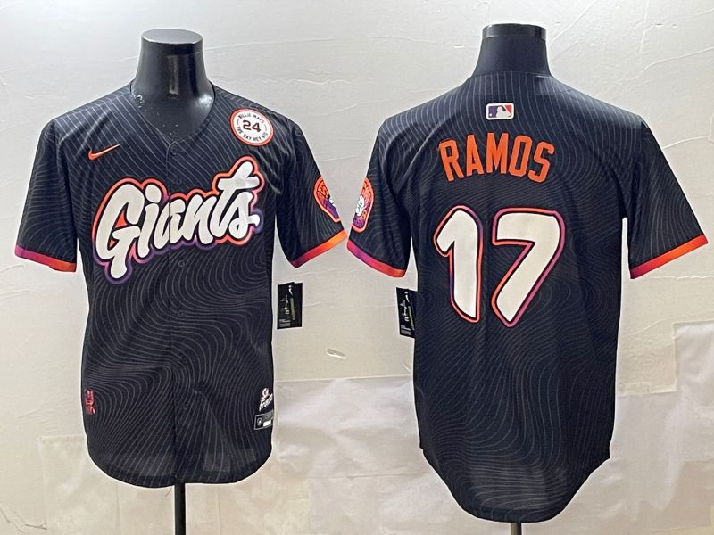 Men San Francisco Giants #17 Ramos Black Joint Name Nike 2025 MLB Jersey style 8->chicago white sox->MLB Jersey